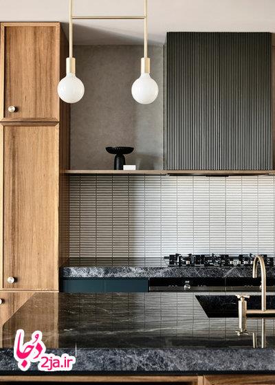 آشپزخانه معاصر توسط معماری لوکز فری و طراحی داخلی