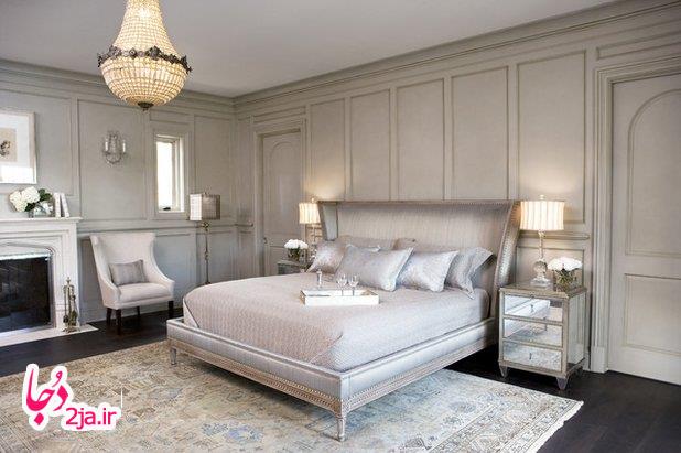 اتاق خواب انتقالی توسط Linda McDougald Design | <br>کارت پستال از خانه پاریس
