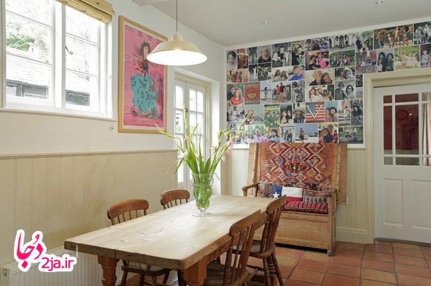 اتاق ناهارخوری اكلكتیك توسط زندگی روی دیوار