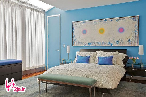 اتاق خواب معاصر توسط ماری بورگوس طراحی